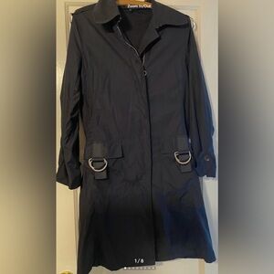 Luisa Spagnoli Trench Coat Black Size Small